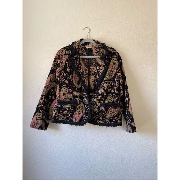 Chicos tapestry style jacket blazer size large - Picture 1 of 5